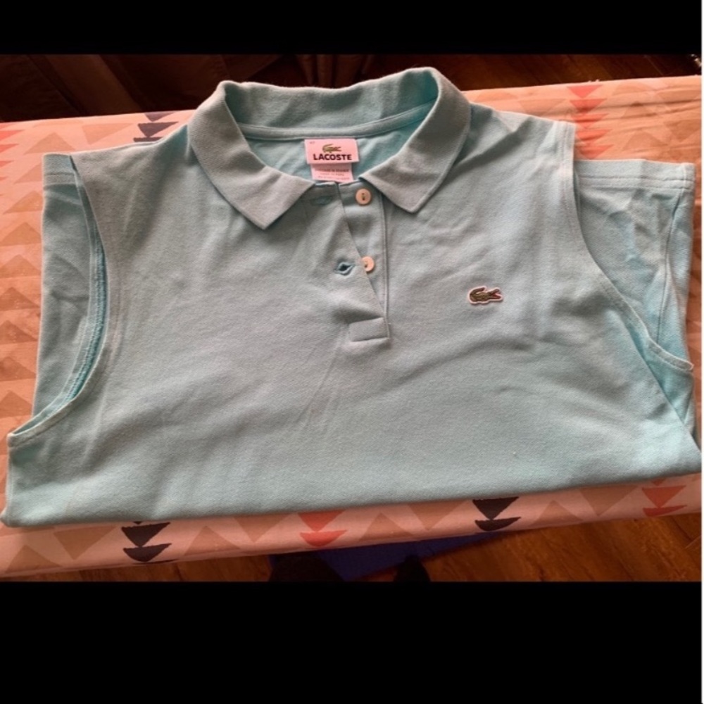 Lacoste Sleeveless Devanlay Polo Top in Blue